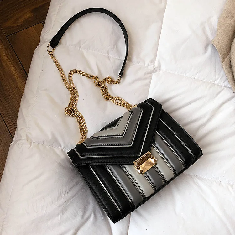 TOYOOSKY, роскошная брендовая сумка через плечо, женские сумки с панелями, дизайнерские кожаные сумки, женские сумки через плечо, женская сумка - Цвет: Black