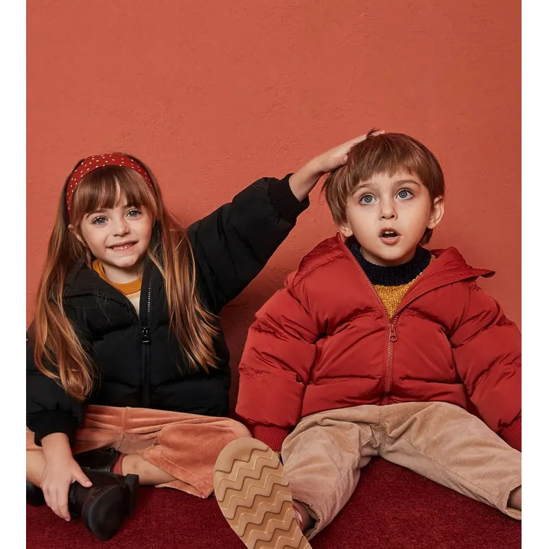 

Mini Balabala Kids Puffer Jacket for Boys Girls Children Winter Down Jacket Hooded Warm Coat Outwear Clothes Size 6 8 9 10 Year