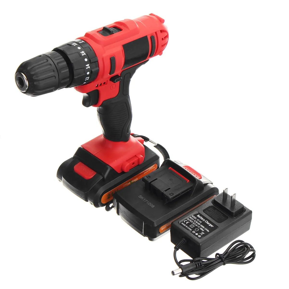 21V Cordless Rechargeable Screwdriver Li ion Torque Drill Mini Electric Screwdriver Home Waterproof Power Tools 21v battery screwdriver electric mini cordless two speed charged drill power tools impact li ion screwdriver drille