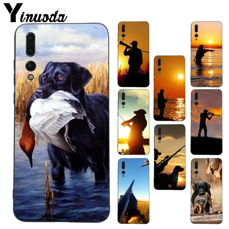 

Yinuoda Hunting dog and fishing man Cute Phone Accessories Case for Huawei mate10 lite honor view 9 10 p20 p10 plus case cover