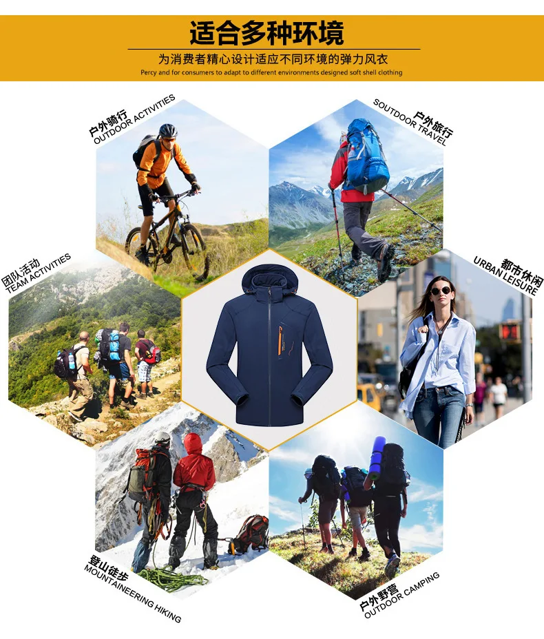 Spring Autumn Outdoors Trekking Sport Camping Thickening Student Cowboy Clothes Men's Cold-proof Loose Coat Fashion Jacket Man