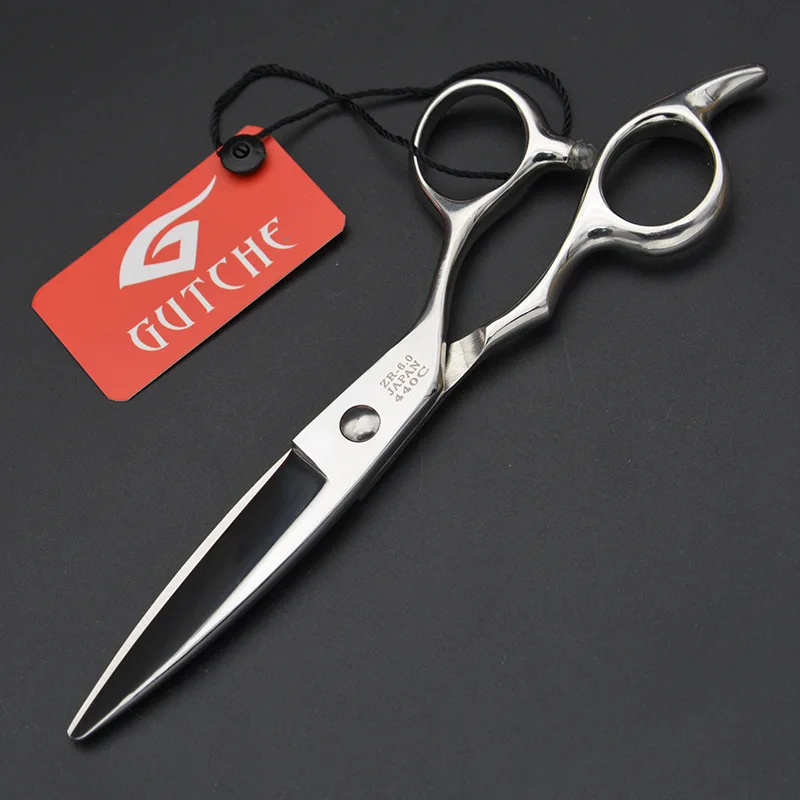 

100% Japan 440c 6.0 inch high quality hair cutting lancet scissors for thinning hair barber salon styling tools