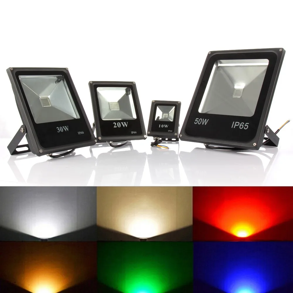 

Led floodlights RGB 10W lighting 20W 30W 50W outdoor 230V spotlights led color change with remote controller flood lamp garden