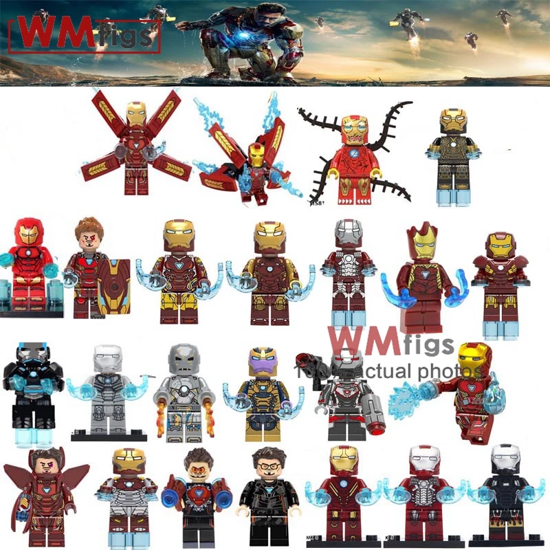 

Avengers Endgame single Legoingly Iron Man Building Blocks Super Heroes Series Movie Bricks Minifigs Gift Toys For Children