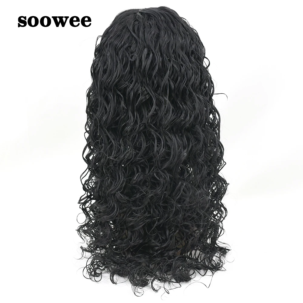 Soowee 24inch Long Deep Curly Hairstyle Wigs female Synthetic Hair