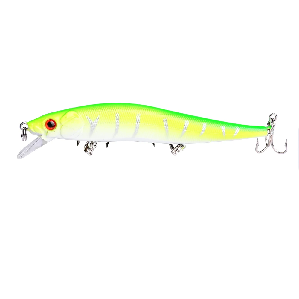 8 шт./лот Минноу Crankbait Жесткий Bait 6# крючки приманки 13g 11,5 см воблер медленно плавающий Джеркбейт рыболовные приманку комплект