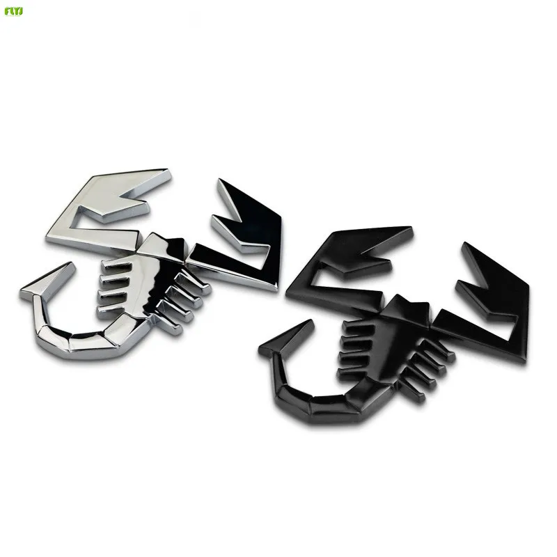 

FLYJ 3D metal car sticker Good quality stickers car styling emblem For abarth logo punto 500 car accessories