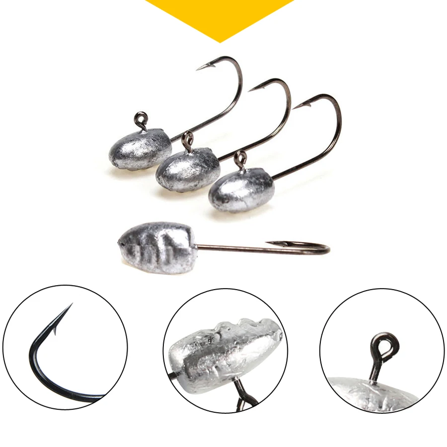 Открытые Lead Jig Head рыбацкие крючки 2g 3g с функцией 5g 7 г 10 лед рыболовный крючок плот