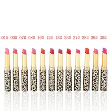 С леопардовым принтом стойкая губная помада увлажняют яркие Обнаженная губа глянцевый карандаш бальзам 12 шт./компл