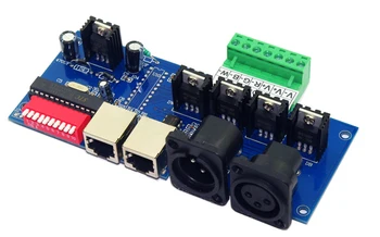 

wholesale 1 pcs 4 channels x 4A with RJ45 interface RGBW LED Controller DMX512 Decoder DC12V-24V for LED Strip Light