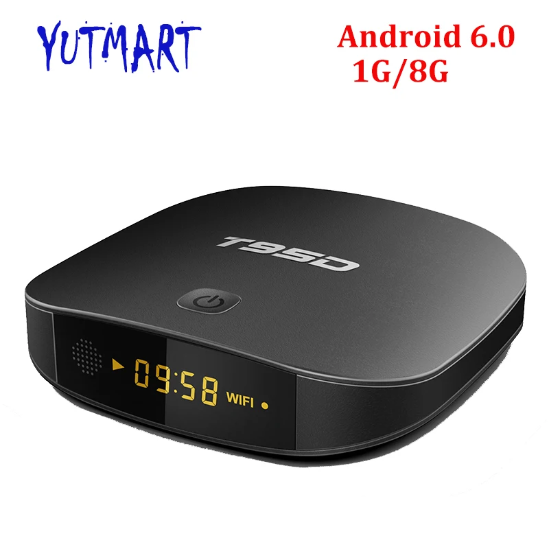 

10PCS [T95D] Full HD LED Display 2.4G Wifi 4K Support 1GB DDR3 8GB eMMC Quad Core Smart Android 6.0 Rockchip RK3229 TV Box T95D