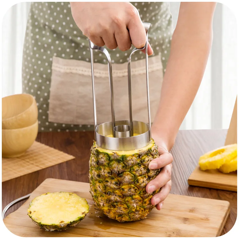 Stainless steel cut pineapple artifact, pineapple peeler stripper knife