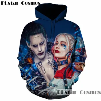 

PLstar Cosmos New Suicide Squad Joker Harley Quinn 3d Print Sweatshirt men women funny Hoodies cool streetwear Thin Pullover
