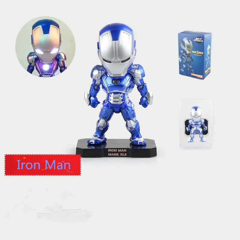 Iron Man 2 Iron Man MK VI Action Figure painted figure Blue Egg Attack Iron Man MK6 Doll PVC figure Brinquedos Baby Toy Doll