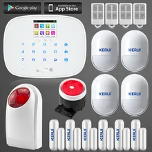 Kerui G19 Беспроводной и Проводной GSM SMS Главная Охранной Сигнализации Система Английский & Русский Голос