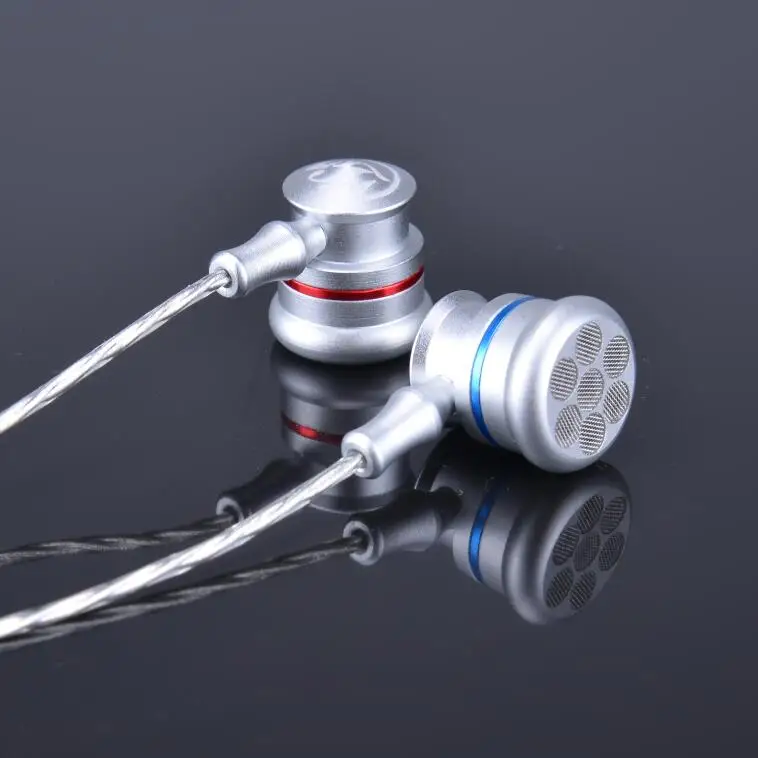 

New KTONEKING TY2 Full Metal Housing Coaxial Double Dynamic Flat Head Earphone DIY HIFI Fever Metal Earbud MMCX Optional