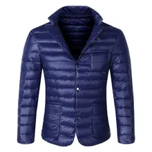 Новые мужские зимние белый гусиный пуховая куртка мужская самосовершенствование деловой Повседневная, теплая куртка зимняя мужская пуховая куртка