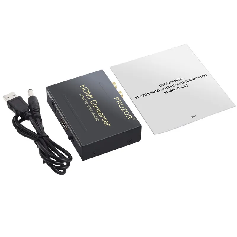 Аудио и видеодекодер proзор HDMI в Оптический RCA L/R 4K Loop 2.1CH 5.1CH экстрактор