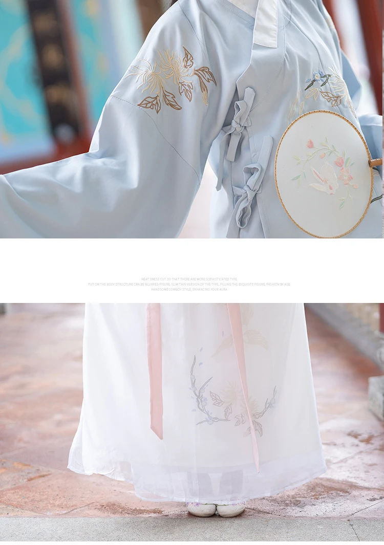 Ханьфу китайский костюм хмонг танцевальные костюмы Древний китайский костюм китайское платье cheongsam Топ Китайская одежда