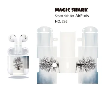 

Magic Shark Tree Snow New No Fade Fashion Sticker Case Full Protector Wrap Skin Cover for Airpods