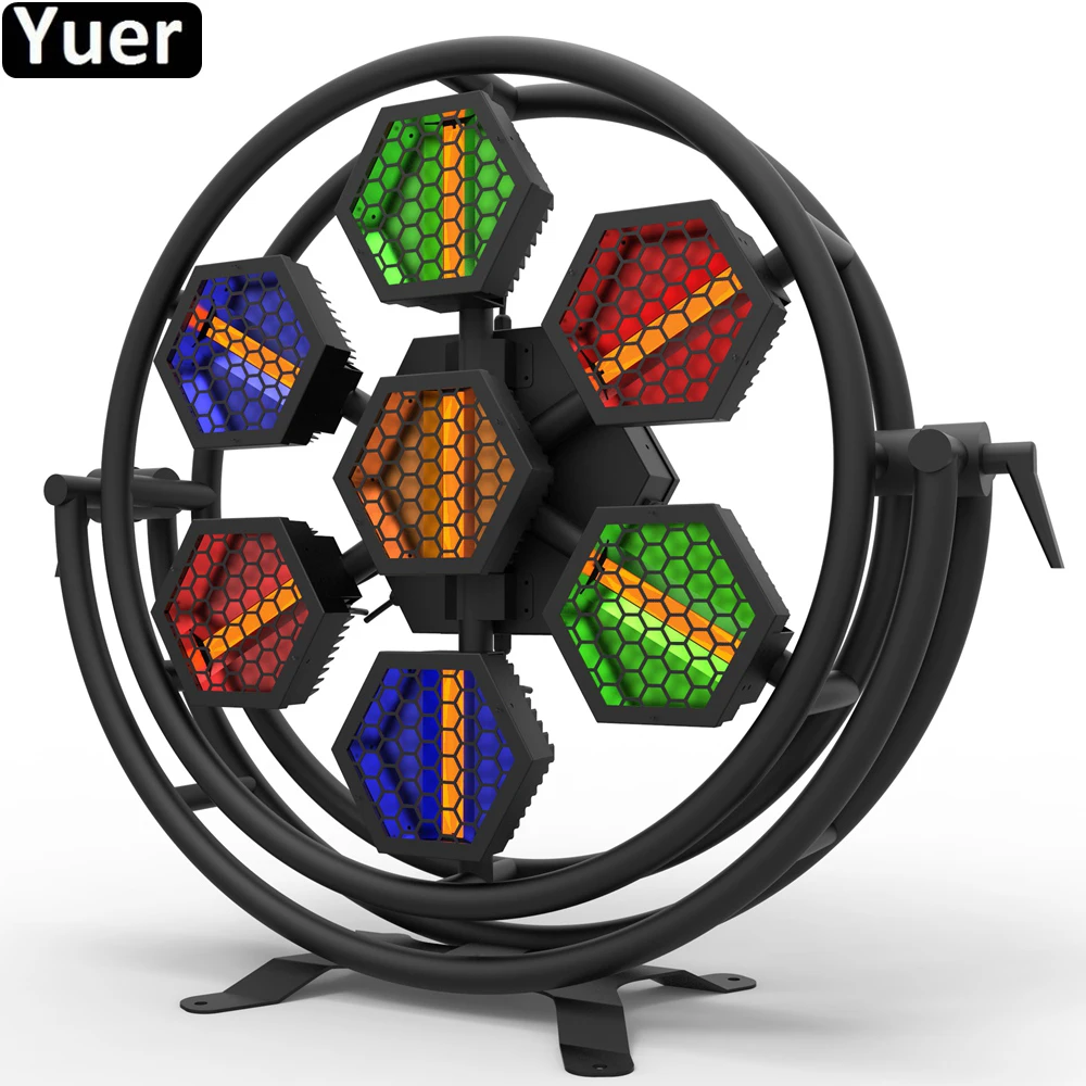 

New7x60W LED Full Color Retro Flash Light RGBW 4IN1 DMX512 LED DJ Disco Bar Party Club Lights Stage Effect Strobe Flash Lighting