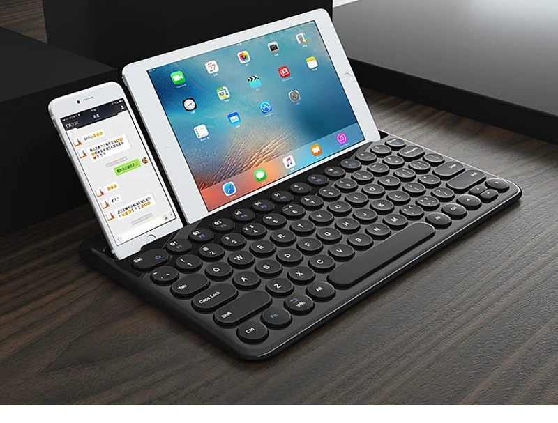 [Новинка] B.O.W тонкая мини Bluetooth беспроводная клавиатура для планшетов и смартфонов, встроенный аккумулятор 800 мАч, портативный и легкий вес