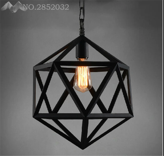 jw retro indoor lighting vintage pendant light geometry wrought iron