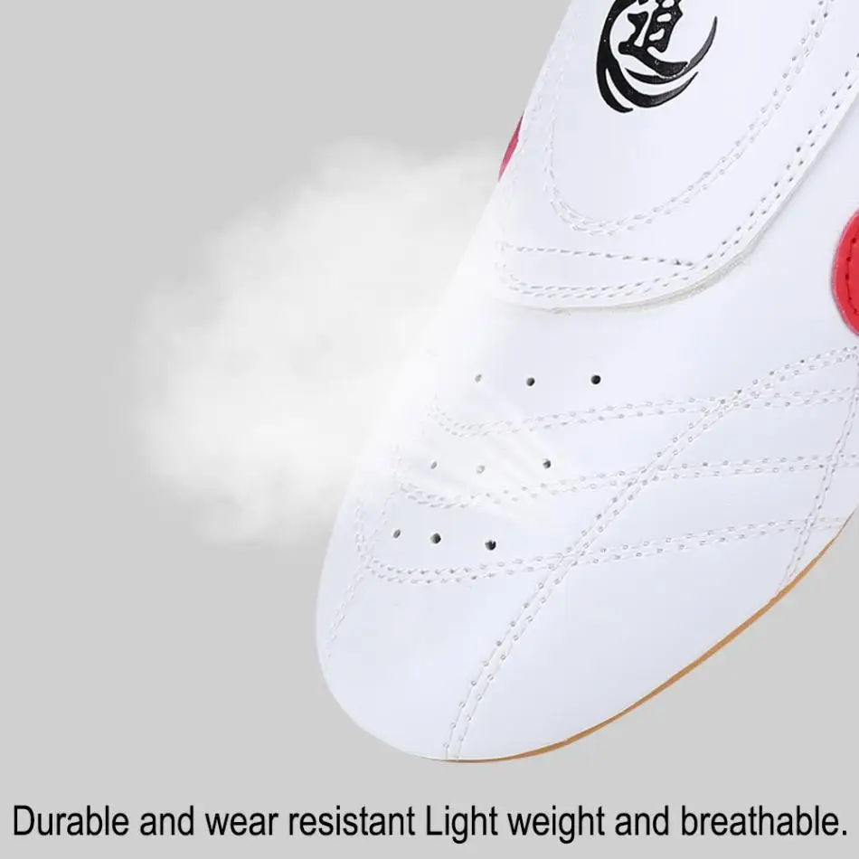 Children Men PU Taekwondo Shoes Martial Art Chinese Kung Fu White Soft Cosy Kids
