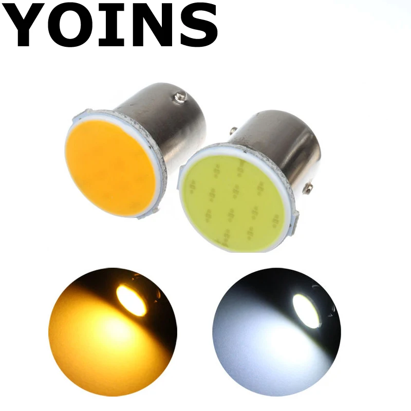 2 шт./лот S25 P21/5 Вт 1157 bay15d COB 12В синий белый красный Авто led RV реактивные лампы задние