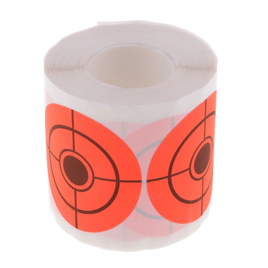 250pcs  5cm Self–adhesive Paper Target Roll Florescent 2' Adhesive Shooting Target Stickers  For Shooting Archery