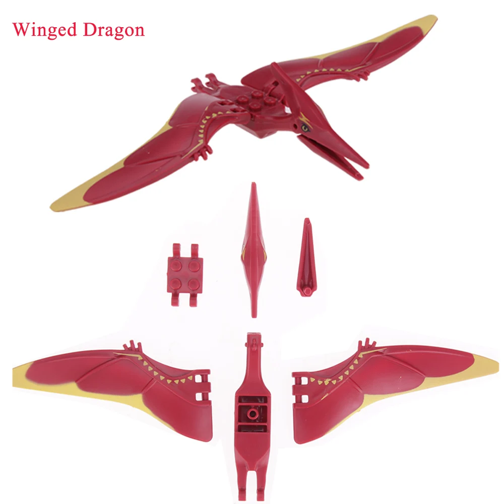 Legoings самоблокирующиеся кирпичи динозавр Юрского периода блоки защита от Раптора