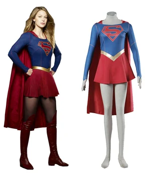 

2018 Superwoman 1nd cosplay costume Supergirl Dana Dearden Cosplay Dress for Christmas Halloween Party