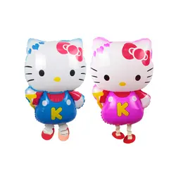 50 шт./лот 3D Hello kitty воздушные шарики в форме шагающего животного на день рождения вечерние украшения шарики Мультяшные детей игрушки оптом