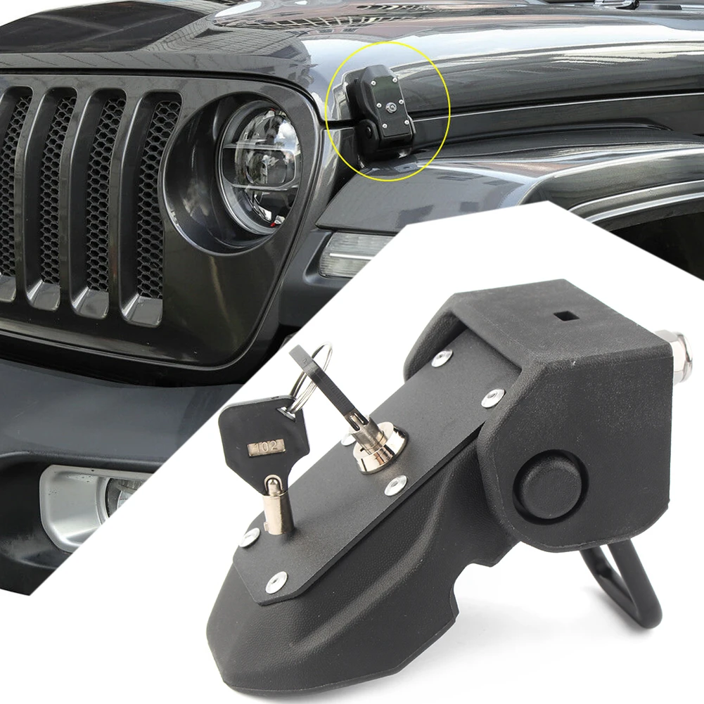 Hood Lock Latches Buckle Pins Catch With Key Kit For 2018 Jeep Wrangler Jl Jk  2007-2018 Auto Car Accessories - Door Lock Protective Cover - AliExpress