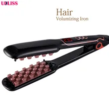 Модный утюжок для наращивания волос, плоский утюжок с ЖК-дисплеем, выпрямитель для волос, подходит для длинных коротких волос, стильные пушистые инструменты