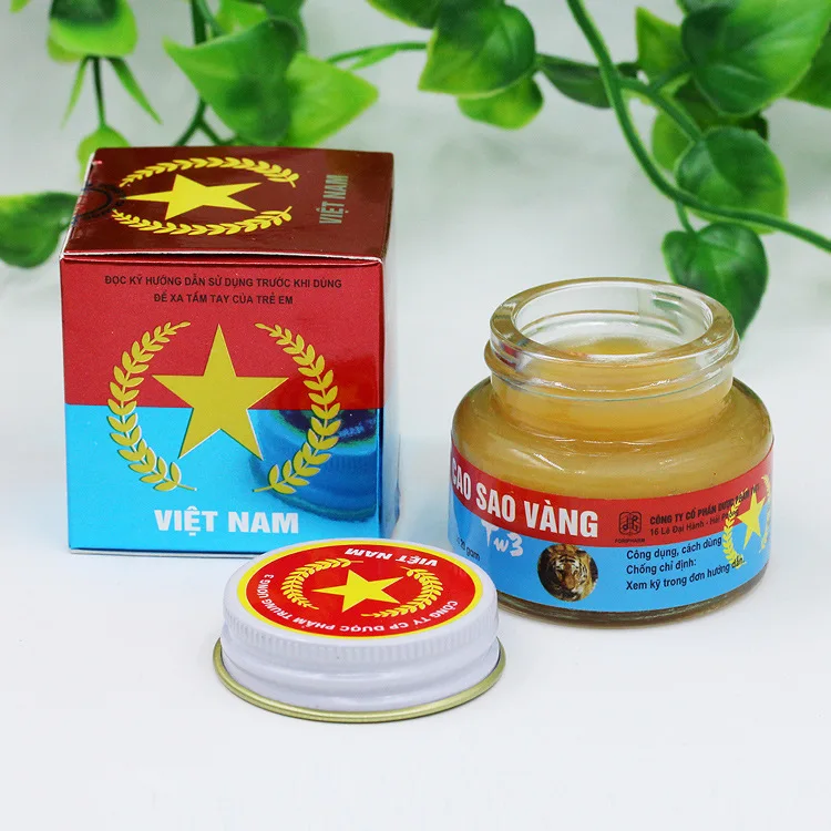 

Vietnam five stars Balm Cream 20g/pcs shoulder, neck, head, abdomen, waist, hand and foot pain.Relax the whole body