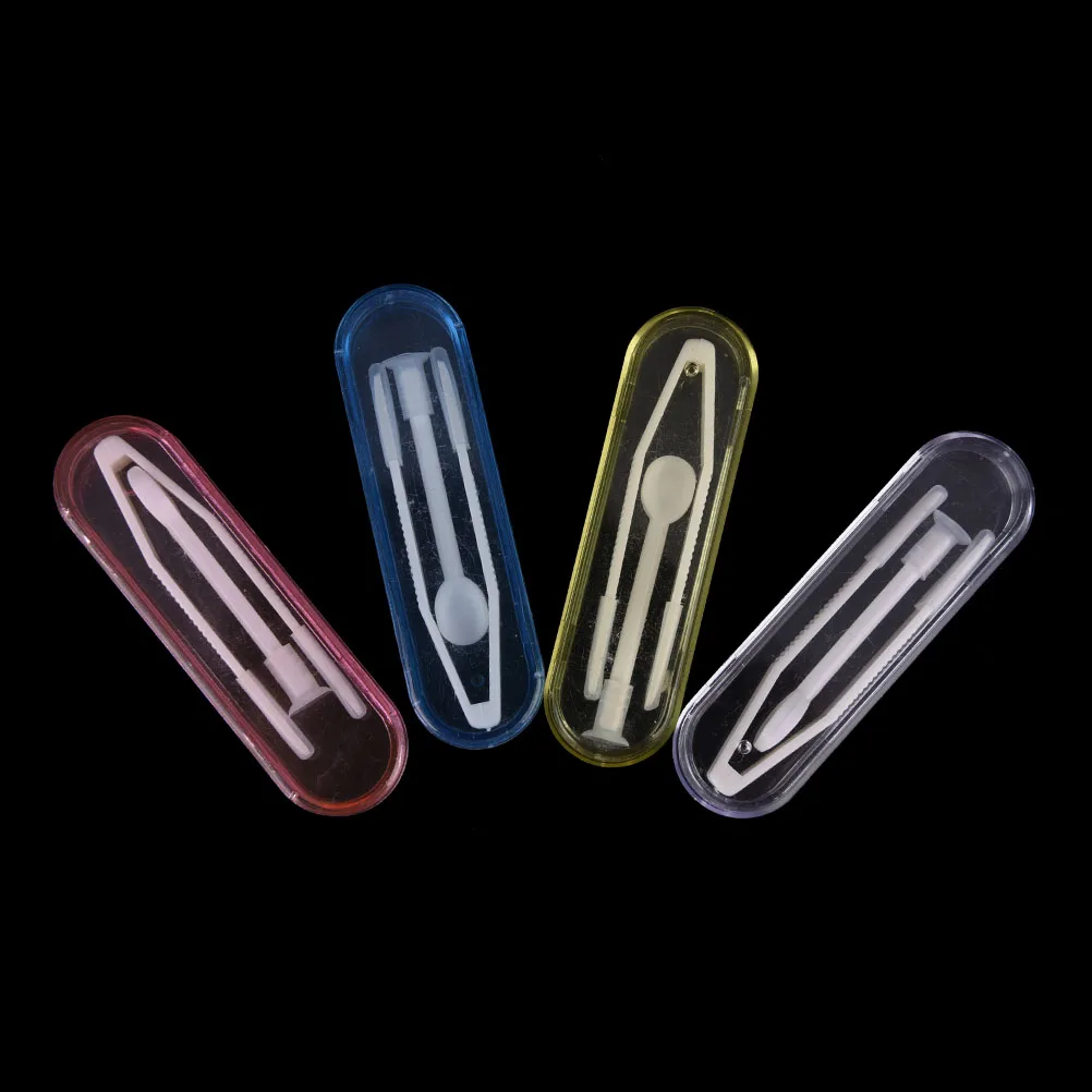 

1 Set Medical Plastic Suction Cup And Tweezers Contact Lenses Tweezers Annex Clips For Women Contact Lens Tweezers