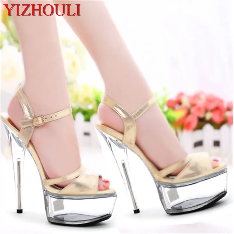 

Sexy 15-17 CM High-Heeled Sandals Nightclub Dance Shoes Pole Dancing Shoes Model High Heels Women's Shoes Q-054