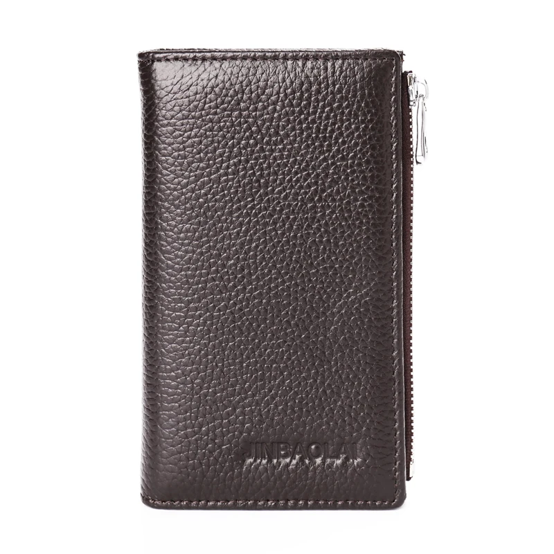 

Cow Leather Men Wallets Zipper Wallet Cards Holder Luxury Brand Design Bifold Wallet Male Coin Pocket Purse Men's Leather Wallet
