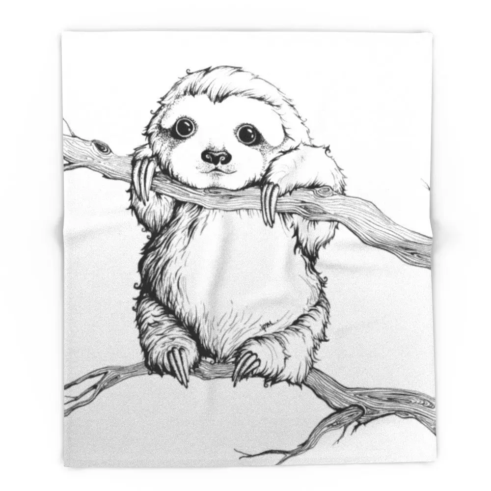 Baby Sloth Blanket Sofa/Air/Bedding Throws Solid Travel ...
