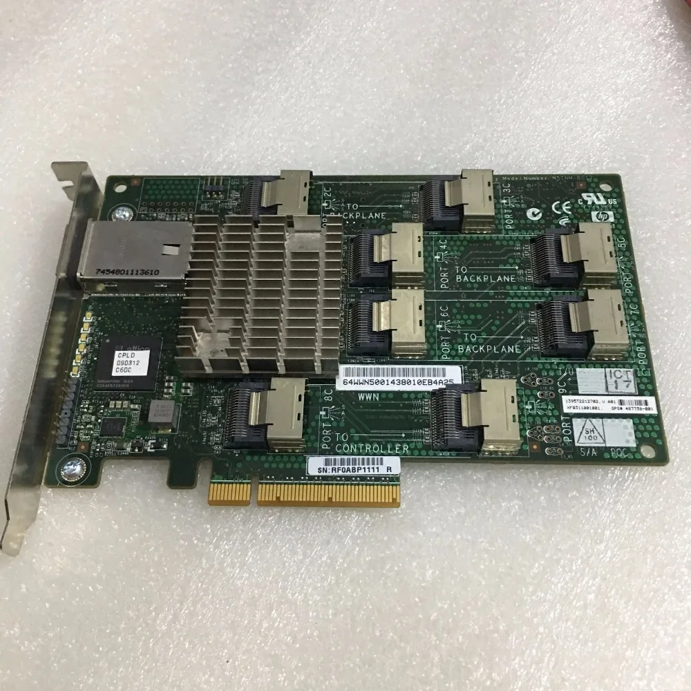 Подходит для материнской платы HP 468406-B21 32-port SAS expansion card 16-disk upgrade 487738-001 468405-002 |
