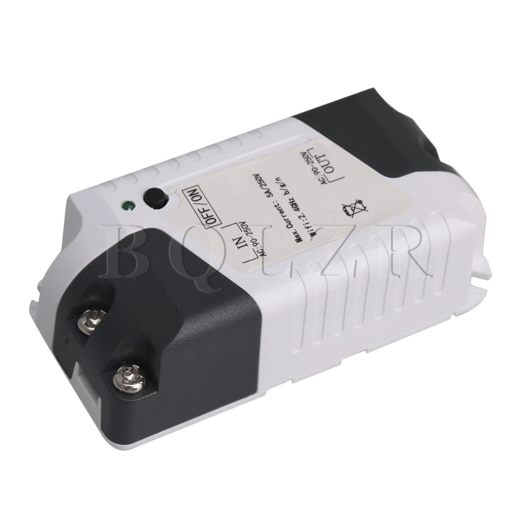 

BQLZR Plastic Wireless Intelligent WiFi Relay Switch Module Mini Refitted Home Voice Control for IOS Android
