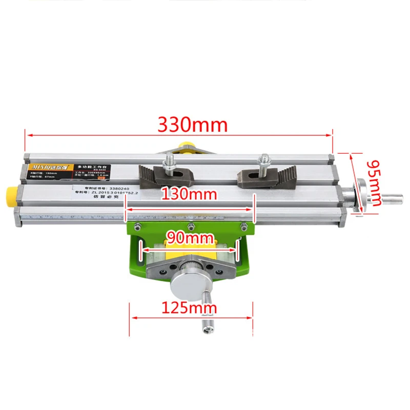 6330 прецизионный X Y комбинированный скользящий стол фрезерный рабочий крест тиски Рабочий стол фрезерный станок комбинированное сверление для скамейки сверла