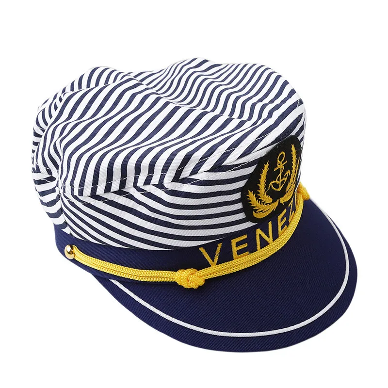 1PC2019 The Latest Navy Marine Yacht Boat Ship Sailors Navy Captain Military Cap Adult Unisex Fancy Dress Supplies