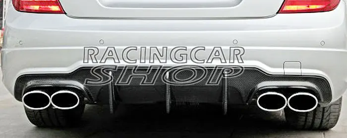 Real Carbon Fiber Rear Diffuser for Mercedes Benz C204 COUPE W204 SEDAN C250 C63 C200 AMG sport bumper 2012-2014