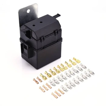 

With 2 Relay Blade Auto Fuse Box Set Fuse Blocks Kits Car Fuse Box Set Black 8-Way Hot Durable Fashion Practical