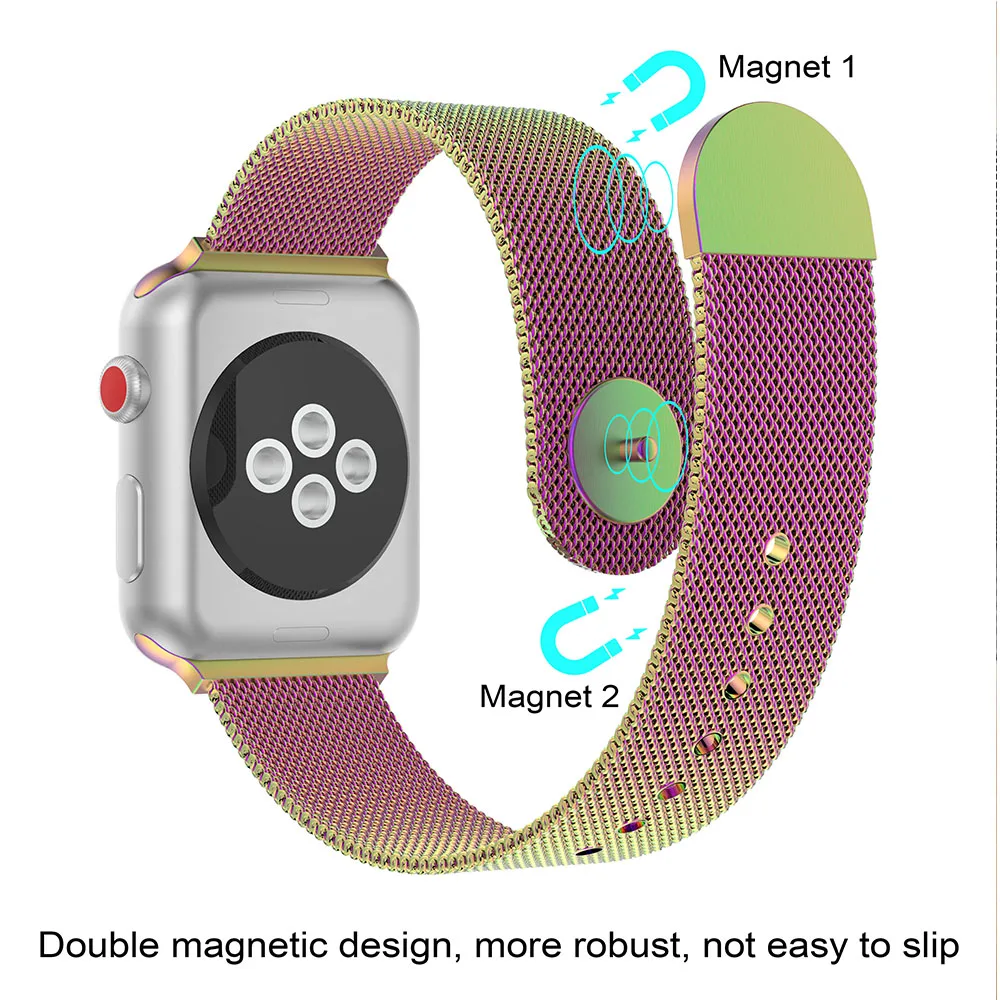 Миланский Браслет, Браслет Нержавеющая сталь ремешок для наручных часов Apple Watch серии 1/2/3, 42 мм, 38 мм, версия браслет ремешок для наручных часов iwatch серии 4 40 мм 44 мм