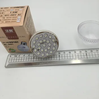 

10PCS factory price LED Spotlight 1.5W E27 LED Bulb AC 85V-265V Bombillas LED Lamp Spotlight 24 LED Neutral white 3800-4800K