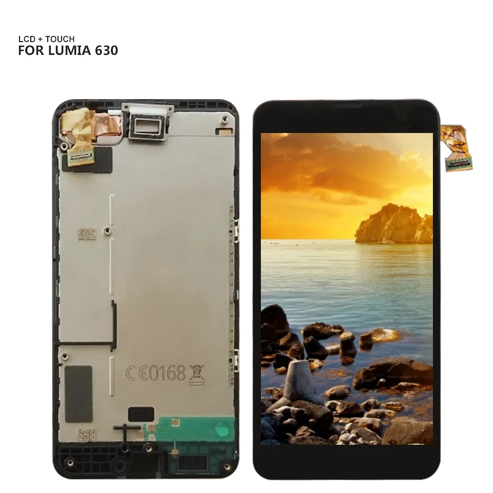 

For Nokia Lumia 630 Touch Screen Digitizer LCD Display Assembly + Frame for Lumia 635 LCD Display