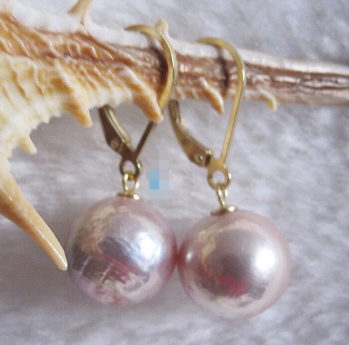 

free shipping 11964 Lavender kasumi Freshwater Pearl Dangle Earrings